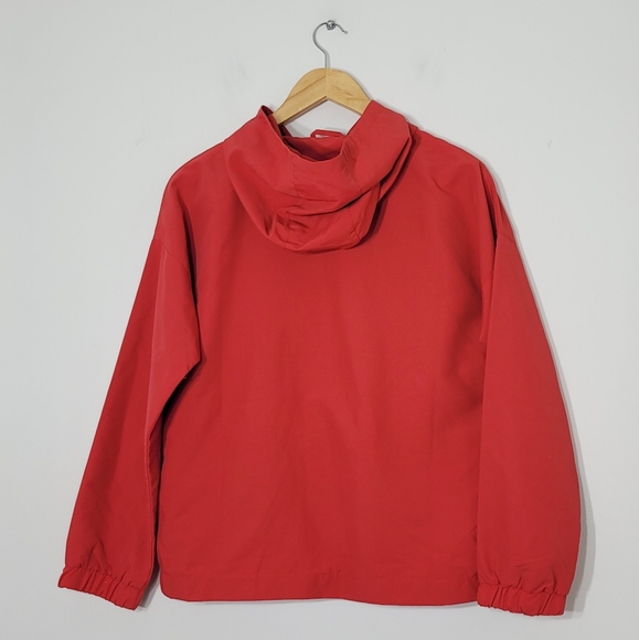 L&P Apparel Lightweight Red Rainbow Stripes Zipper Front Pockets Hoodie Small - Picture 11 of 13